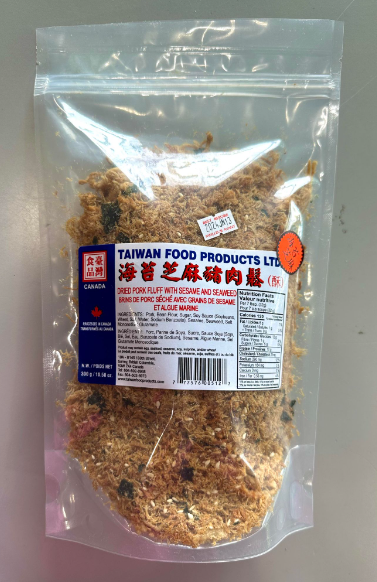 TFP Dried Pork Fluff with Sesame Seeds and Seaweed-bag (300g x 24 bags)